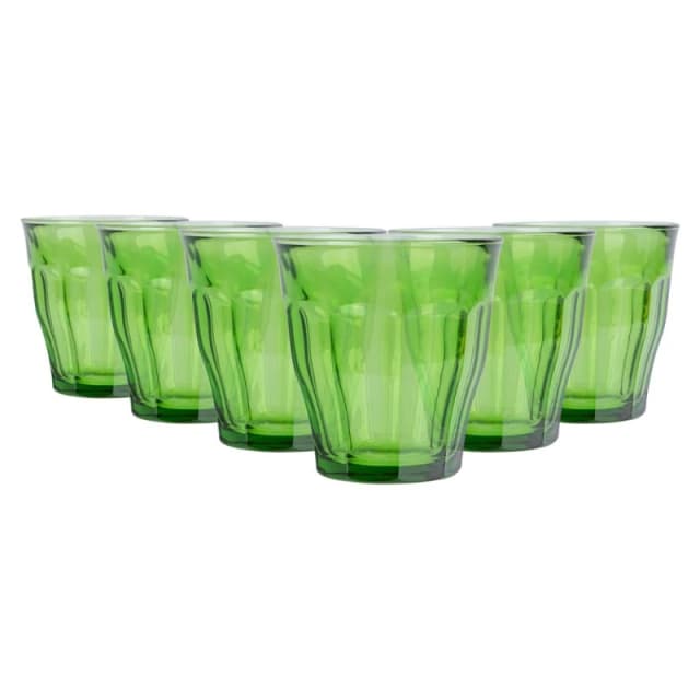 Duralex Picardie Glass Tumblers - 250ml - Pack of 6 Green