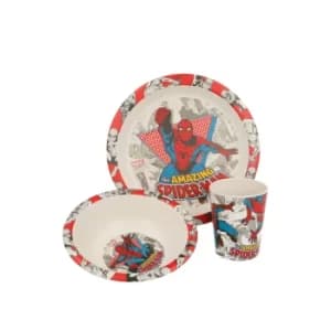 Stor Spiderman Bamboo 3 Piece Set with Rim