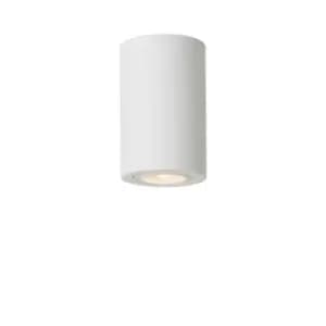 Lucide Gipsy Modern Surface Mounted Plaster Ceiling Spotlight Short 7cm 1xGU10 White