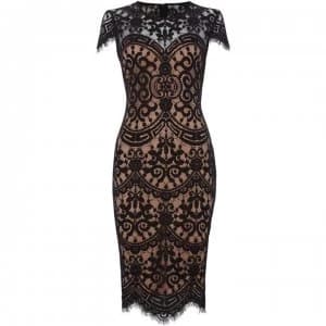 Sistaglam loves Jessica Lace bodycon dress - Black