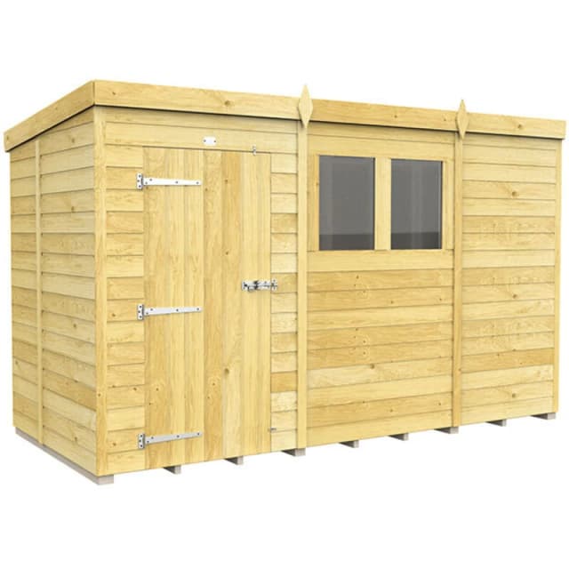 Flat Pack Sheds DIY Sheds 11 x 5 Pent Shed, Brown 11X5PFF
