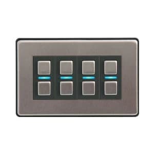 Lightwave Smart Series Dimmer (4 Gang) - Stainless Steel