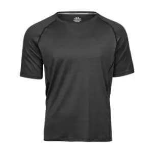 Tee Jays Mens Cool Dry Short Sleeve T-Shirt (2XL) (Black Melange)