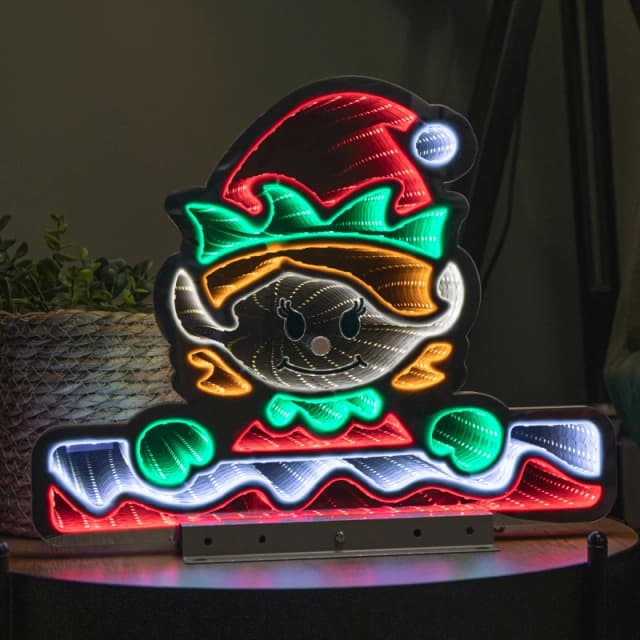 40cm Light up Christmas Elf Girl Infinity Decoration with LEDs