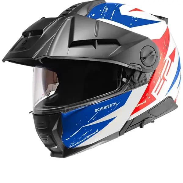 Schuberth E2 Explorer Blue Red Modular Helmet Size M