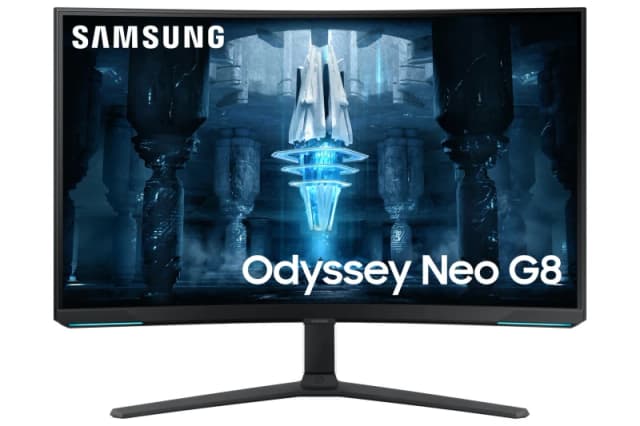 Samsung Odyssey Neo G8 4K Ultra HD 32" Curved Quantum Dot Mini LED Gaming Monitor - Black & White,Black 8806094796599