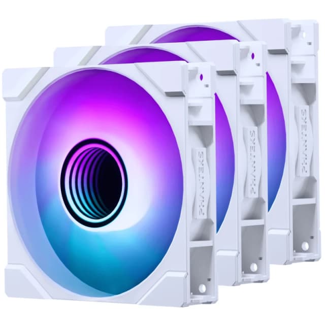 Phanteks M25 Gen2 120mm High-Airflow DRGB PWM Triple Fan Pack - White - PH-F120M25_G2_DWT01_3P