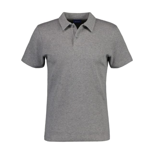 Gant Waffle Texture Piqu Polo Shirt Grey male S