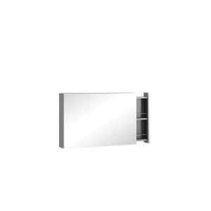 Wickes Alessano Grey Gloss Wall Hung Mirror Storage Unit - 900 mm