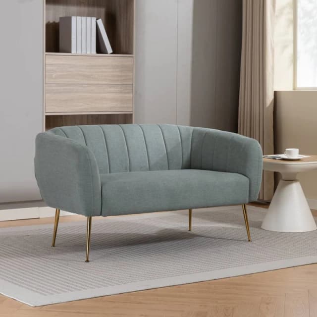 Artemis Home Stanton 2 Seat Sofa in Duck Egg Blue Size: 1 Pack Duck Egg Blue Unisex 1 Pack