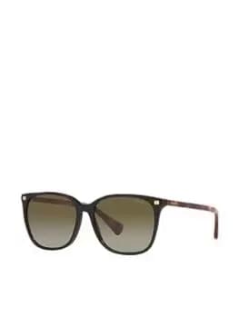 Ralph Lauren Square Sunglasses - Shiny Black, Women