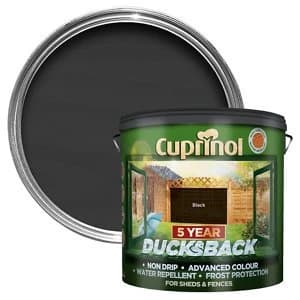 Cuprinol 5 year ducksback Black Matt Fence & shed Treatment 9L