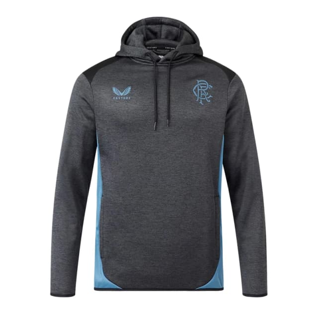 Castore Rangers Hoodie Adults Black Marl male M