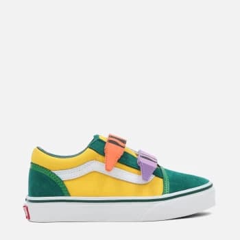 Vans X Crayola Kids Out Of The Box Velcro Trainers - White B - UK 1 Kids