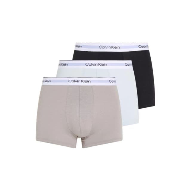 Calvin Klein 3 Pack Modern Cotton Trunks Black/Ash/Plein Air XL