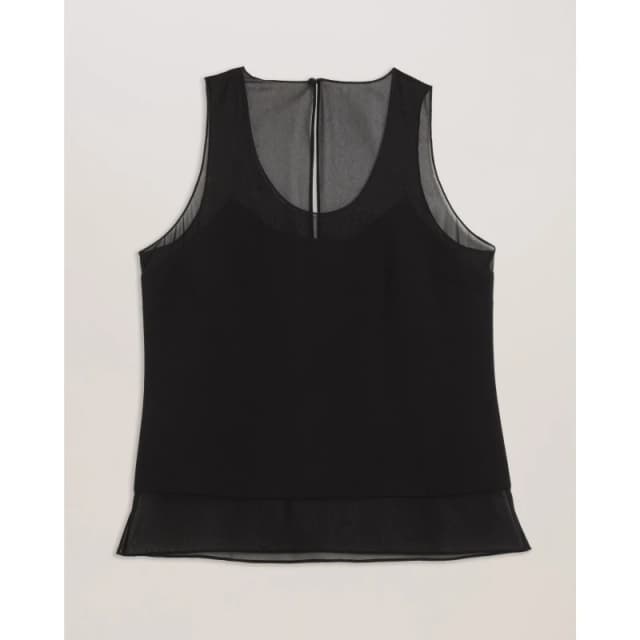 Ted Baker Ted Panel Tank Top Ld62 Black female 8 (XS)