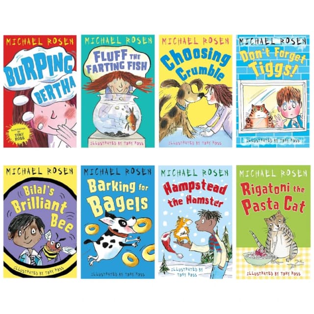 Michael Rosen Burping Bertha 8 Book Collection Michael Rosen Books