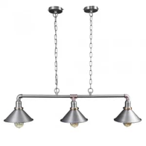 Steampunk Style Corinthia 3 Way Over Table Light in Aged Brass Finish