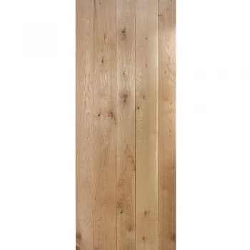 LPD Rustic Framed Ledged Unfinished Oak Internal Flush Door - 1981mm x 686mm (78 inch x 27 inch)