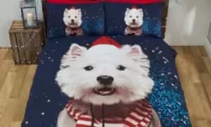 Dreamy Winter Duvet Cover Set: Double/Santa Please Stop Here