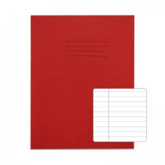 VEX678 - 33 - 0: RHINO 9 x 7 Exercise Book 64 Page F8M Red (Pack of 100)