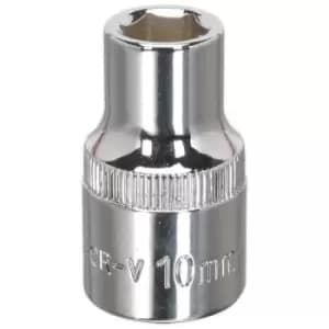 Sealey SP1210 WallDrive Socket 10mm 1/2"Sq Drive Fully Polished