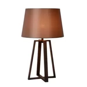 Coffee Cottage Table Lamp - Ø38cm - 1xE27 - Rust Brown