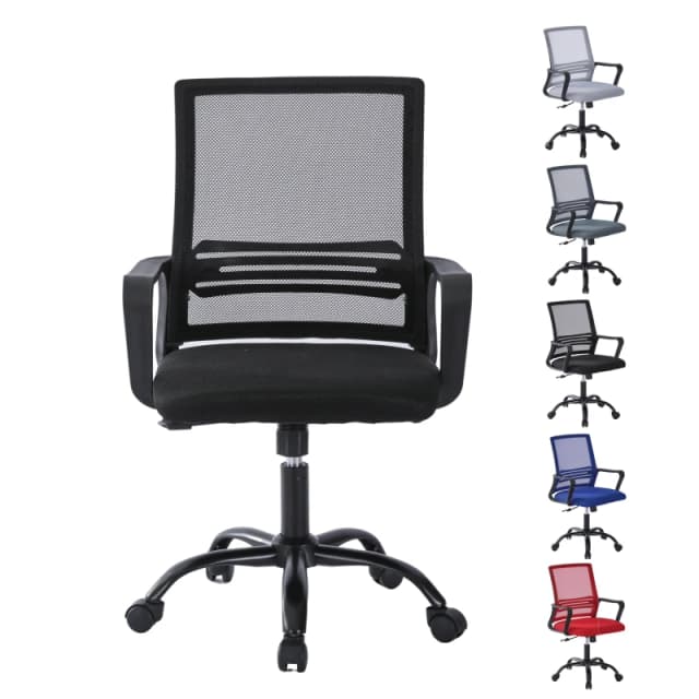 MCC Direct Mesh Back Office Chair On Castor Wheels black, Black MESHBLACK