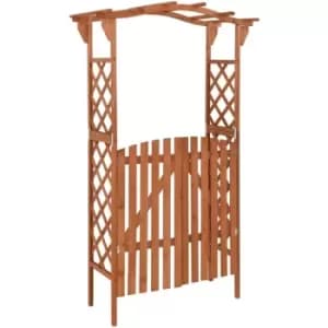 Pergola with Gate 116x40x204cm Solid Firwood Vidaxl Brown
