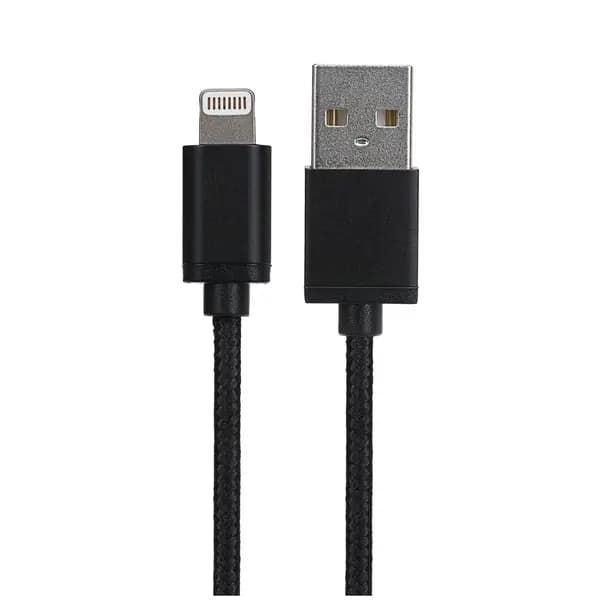 Maplin Maplin Lightning to USB-A Cable - Black, 1m MAP-USB2P-AMLM-1M