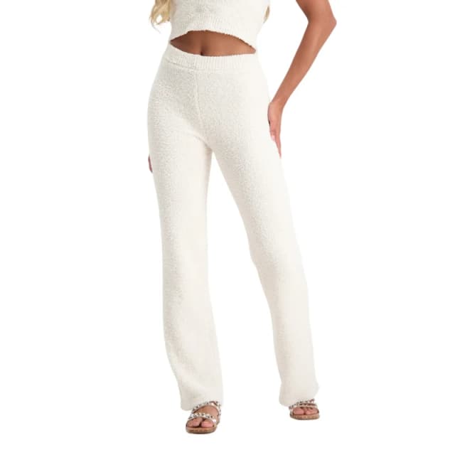 Steve Madden Womens Trousers Steve Madden Boucle Blanc Female L