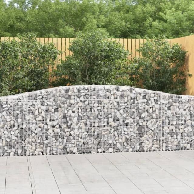 VIDAXL Vidaxl - Arched Gabion Baskets 2 pcs 400x30x80/100cm Galvanised Iron 8720845563967