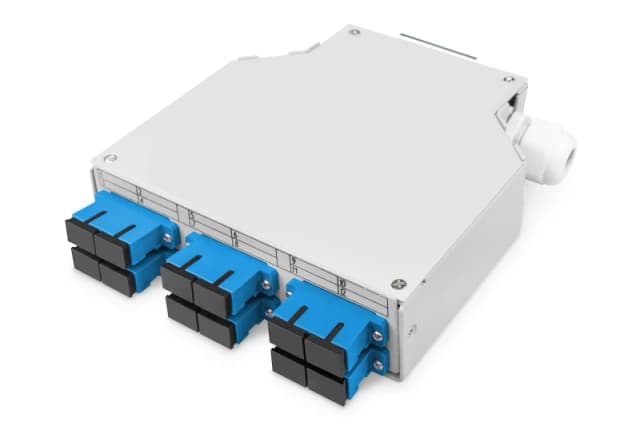 Digitus Fiber optic DIN rail box. OS2. equipped. with SC adapter and p