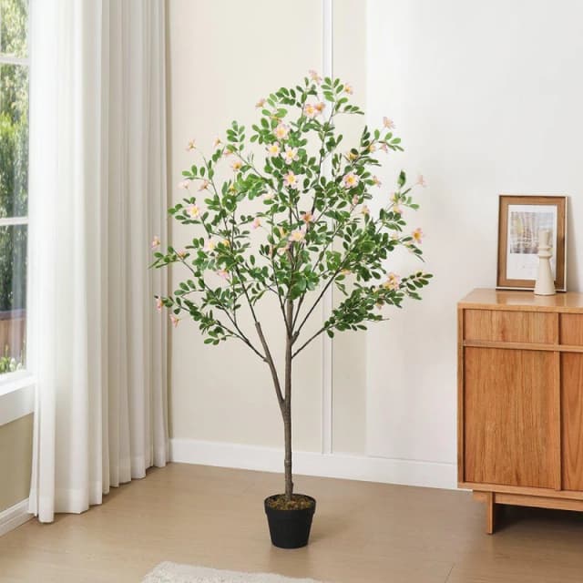 LIFE IDEAS Artificial Frangipani Tree in Pot Pink And Green unisex One size