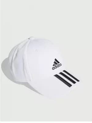 adidas Baseball 3-stripe Cap, White Size M Men