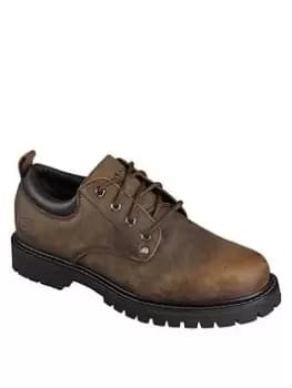 Skechers Tom Cats Utility Leather Shoes - Brown, Size 10, Men