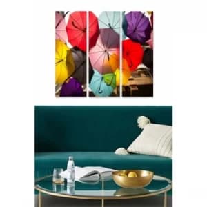 MDF2408461 Multicolor Decorative MDF Painting (3 Pieces)