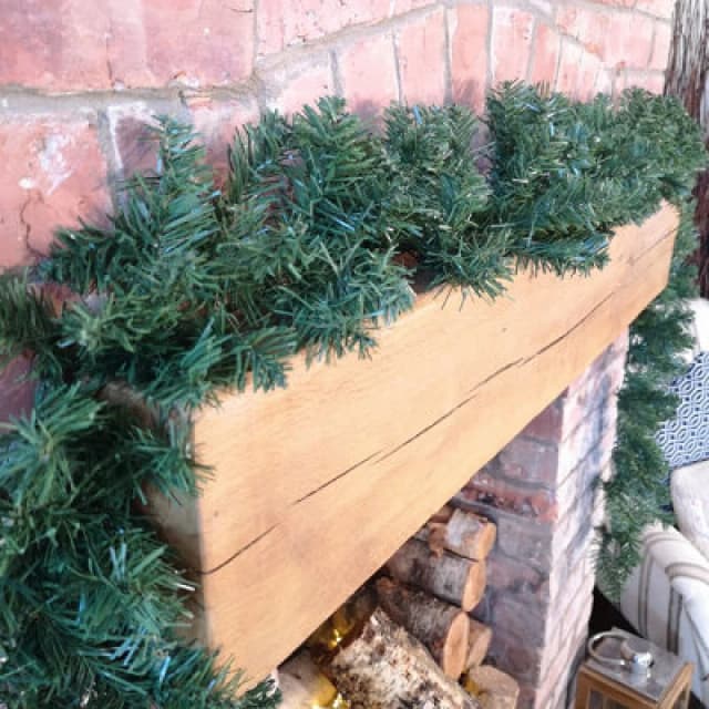 Samuel Alexander 270Cm (9ft) X 25Cm Plain Green Imperial Pine Christmas Garland Decoration