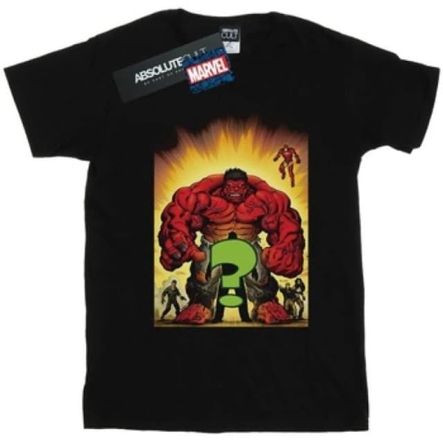 Marvel Who Is The Red Hulk Cotton T-Shirt Black female