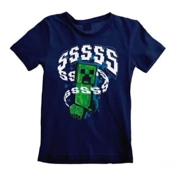 Minecraft - Creepers Unisex 12-13 Years T-Shirt - Navy