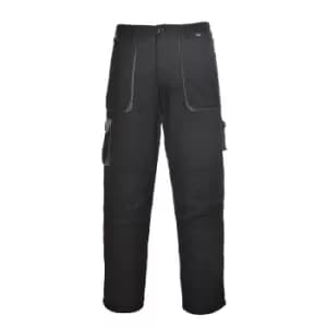 Portwest Mens Texo Contrast Workwear Trousers (L/R) (Black)