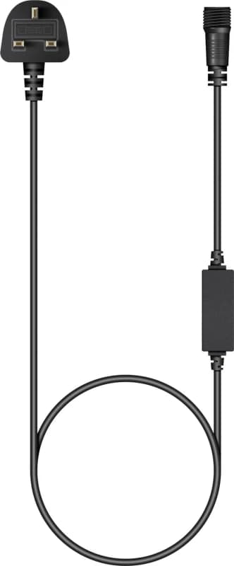 EAGLE-CON Easy-Connect LED Mains Connecting Lead With 2m Rubber Cable.- Black ELV-002225