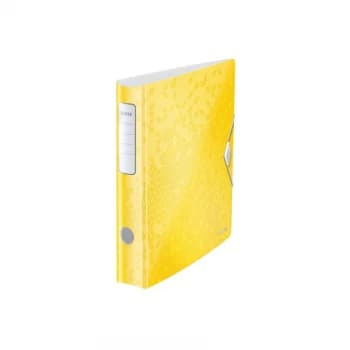 180 Active WOW Lever Arch File A4. 50MM. Yellow - Outer Carton of 5