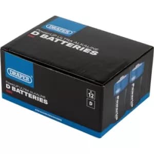 Draper Powerup Ultra Alkaline D Cell Batteries Pack of 12