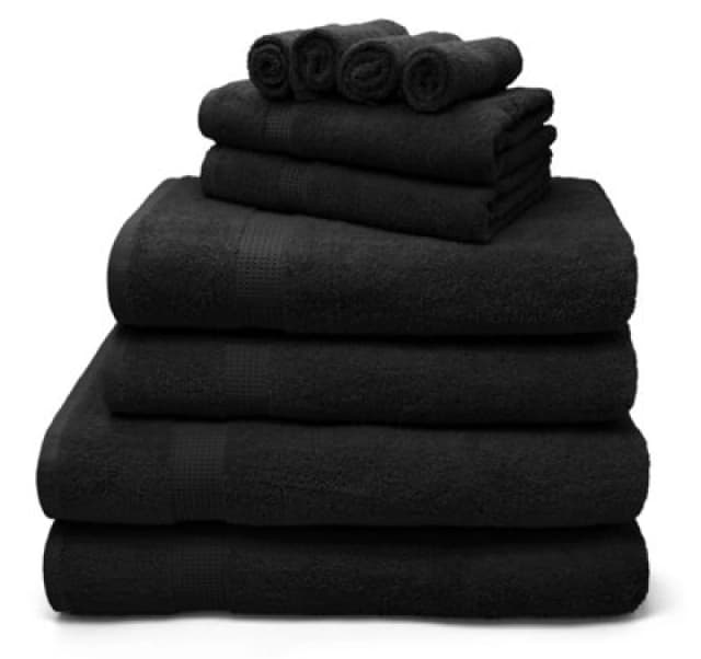 Velosso Luxury 100% Egyptian Cotton Towels 550Gsm Soft & Absorbent Cotton Towels Black - Bath Sheet