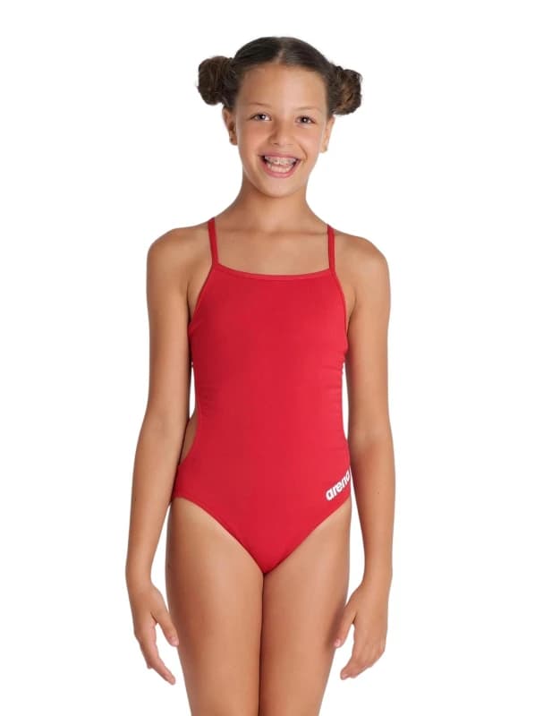 One Piece swimsuit for girls Arena Team Challenge Solid Rouge Female 12/13 ans