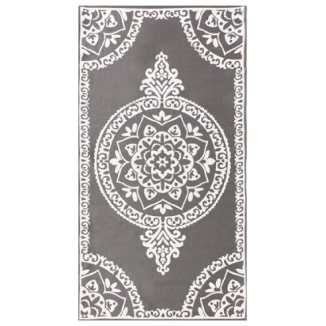 Beliani Outdoor Rug Kohima Grey 80 X 150 Cm