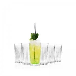 RCR Set of 6 Crystal Highball Timeless Glasses