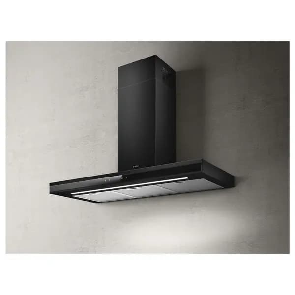 Elica ADELE2-BLK-60 60cm Chimney Cooker Hood - Matt Black - For Ducted/Recirculating Ventilation