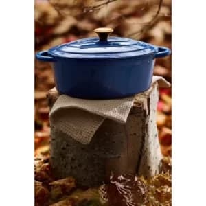 Barbary and Oak by Tower Foundry 29cm Oval Cast Iron Casserole Pot